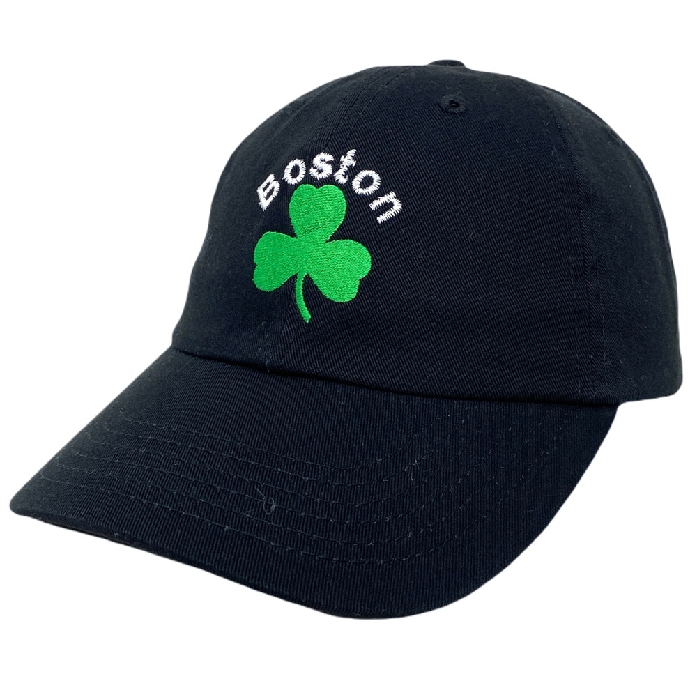 Boston Shamrock Slouch Dad Hat Strapback - Picture 2 of 6